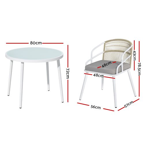 5-piece aluminum dining set