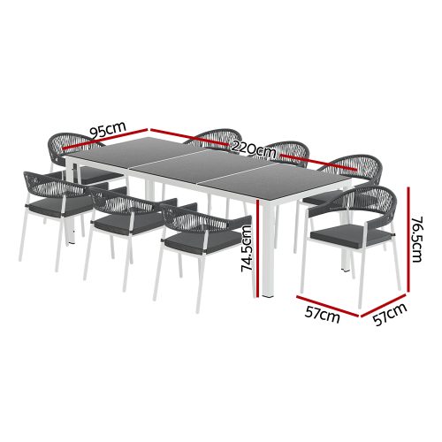 9-piece outdoor dining set