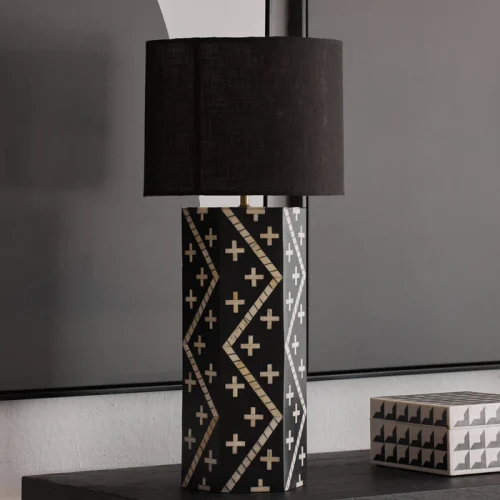 Artisan bone inlay decor
