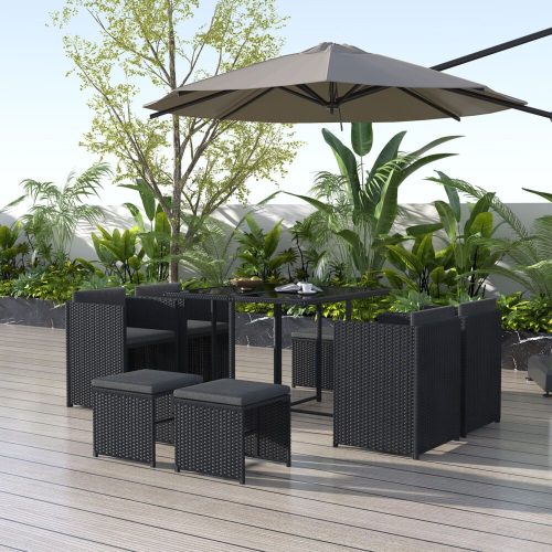 Black Patio Dining Set