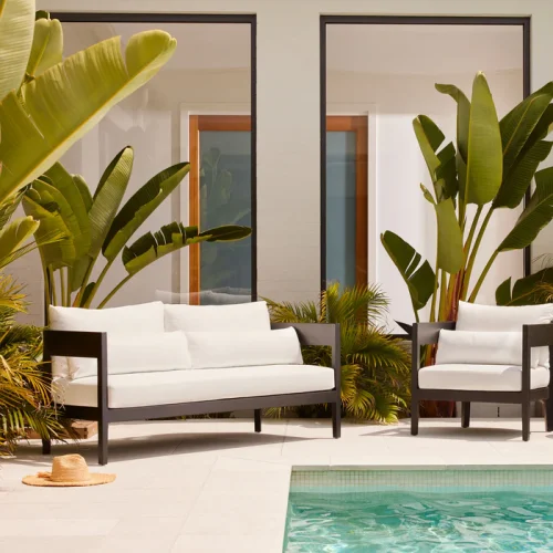 Black & White Outdoor Sofa