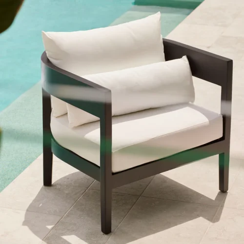 Black and white outdoor furniture