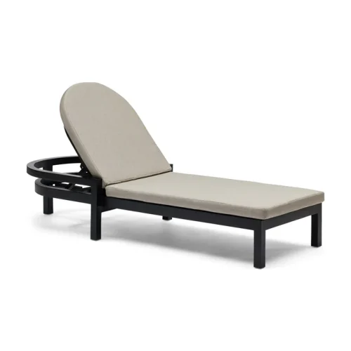 Black taupe lounge chair
