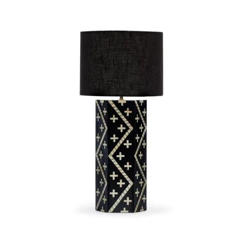 Handmade bone inlay lamp