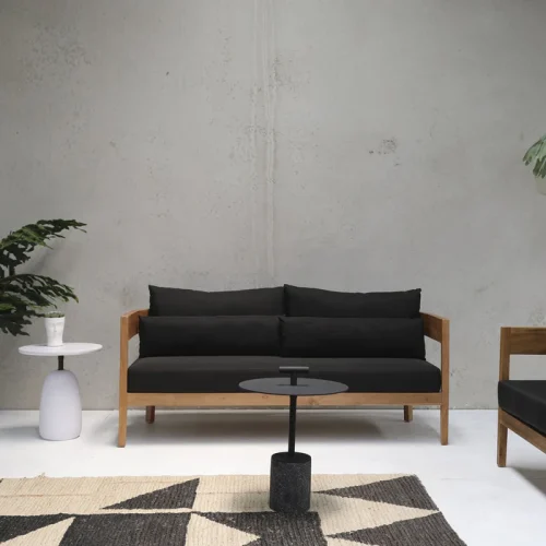 Natural and black outdoor furniture
