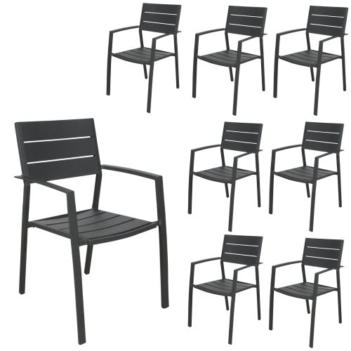 Percy 8pc dining set grey