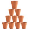 10x 6cm Flower Pot Pots Clay Ceramic Plant Drain Hole Succulent Cactus Nursery Planter