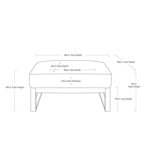 Teak outdoor ottoman