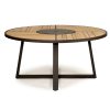 Watego Outdoor Round Dining Table – 1.6m – Asteroid Black (Charcoal) Powder Coated Legs