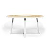 Watego Outdoor Round Dining Table – 1.6m – White Pearl Powder Coated Legs