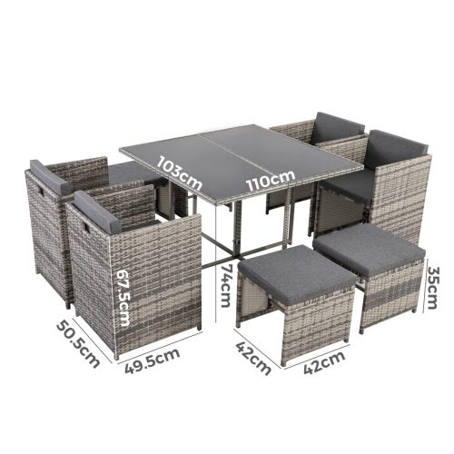 Weather-resistant dining set