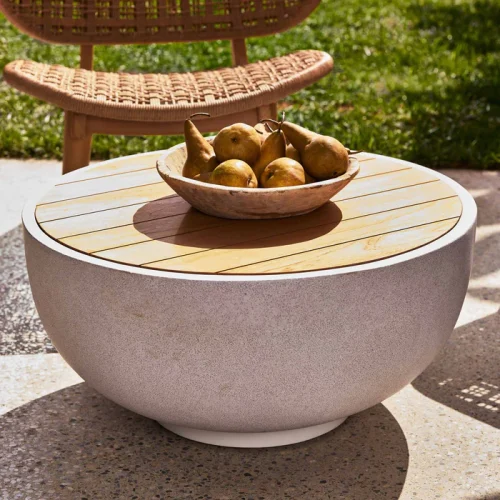 White outdoor coffee table