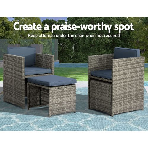 Wicker outdoor dining furniture