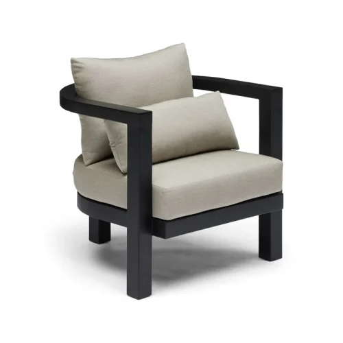 Java Outdoor Chair Black & Taupe