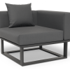 Vivara Sofa - Charcoal - Modular Section D - Corner