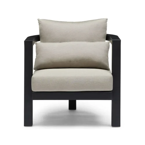 Java Outdoor Chair Black & Taupe - Image 3