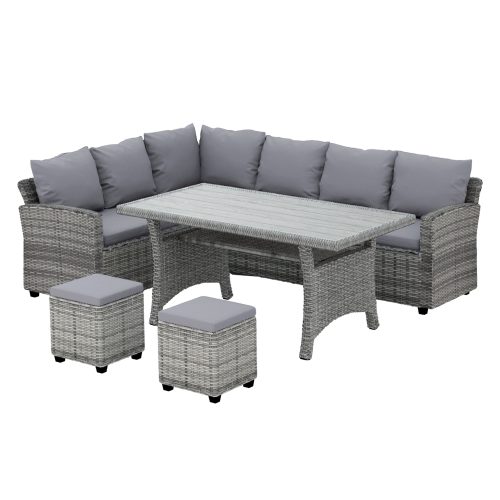 large outdoor dining set