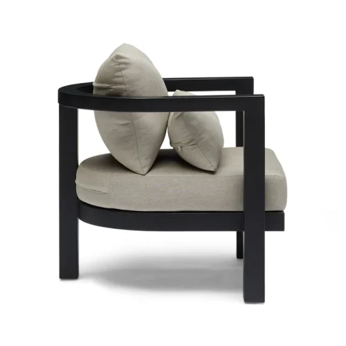Java Outdoor Chair Black & Taupe - Image 4