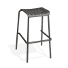 Roku Outdoor Backless Bar Stool in Matt Charcoal