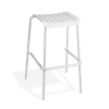 Roku Outdoor Backless Bar Stool in Matt White