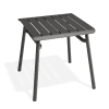 Roku Outdoor Low Stool Footrest in Matt Charcoal
