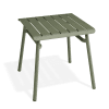 Roku Outdoor Low Stool Footrest in Matt Eucalyptus Green