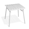 Roku Outdoor Low Stool Footrest in Matt White