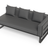 Vivara Sofa - Charcoal - Modular Section B - Right Arm