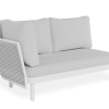 Siano Modular Left Arm 2 Seater - Outdoor -White - Light Grey Cushion