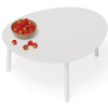 Cetara Coffee Table - Outdoor - White - Medium