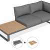 Fino Config B - Outdoor Modular Sofa in Matt Charcoal aluminium with Dark Grey Cushions