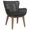 Marrakesh Outdoor Din Chair Blk/Charcoal 63x67x88cm
