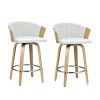 Artiss Bar Stools Kitchen Leather Barstools Swivel Counter Chairs x2