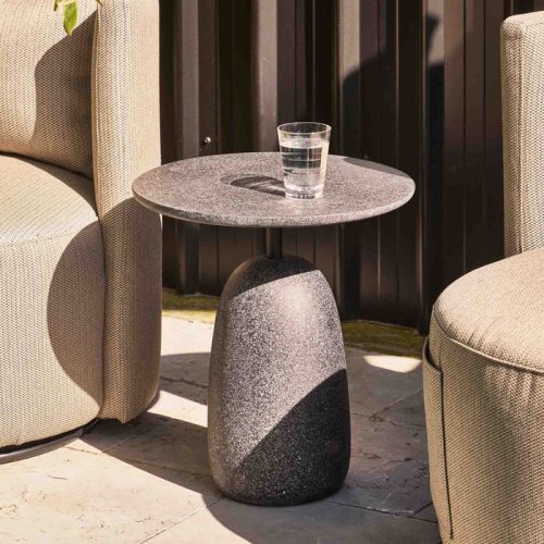 Black Outdoor Side Table