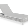Siano Sun Lounge - Outdoor - White - Light Grey Cushion