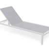 Alvor Sun Lounge - White - Light Grey Mesh