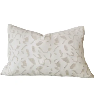 Alaine Linen Cotton Cushion 40x60cm Lumbar - Off White