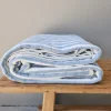 Cannes Cotton Quilted Bed Cover Massive Blanket 230x200cm - Blue Striped