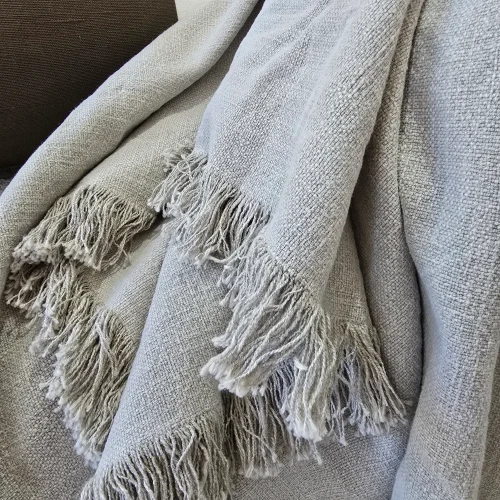 Champêtre Heavy Weight French Linen Massive Throw 140x220cm - Natural