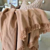Champêtre Heavy Weight French Linen Massive Throw 140x220cm - Peach Fuzz