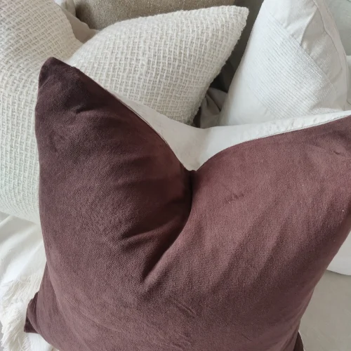 Dark maroon cushion