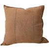 Eveleigh Stonewashed Linen Cotton Cushion 55cm Square - Cider Orange