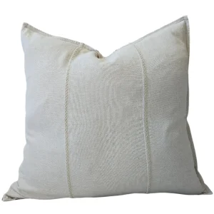 Eveleigh Stonewashed Linen Cotton Cushion 55cm Square - Oatmeal