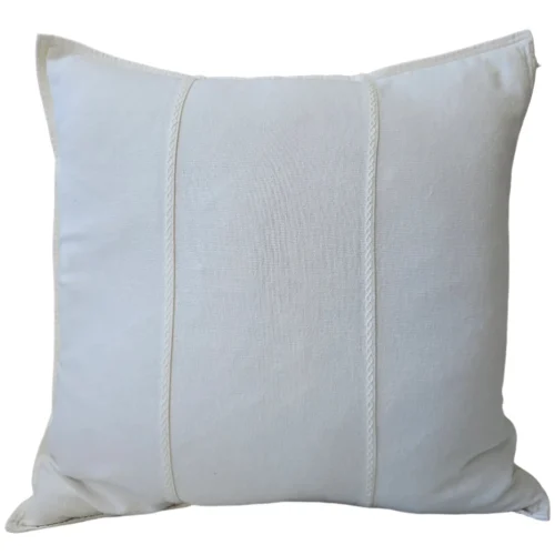 Eveleigh Stonewashed Linen Cotton Cushion 55cm Square - Off White