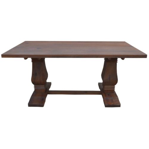 Florence High Dining Table 200cm French Provincial Pedestal Solid Timber Wood