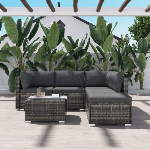 Grey outdoor lounge chairs