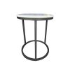 Kelly Side Table - White on Black - 45cm