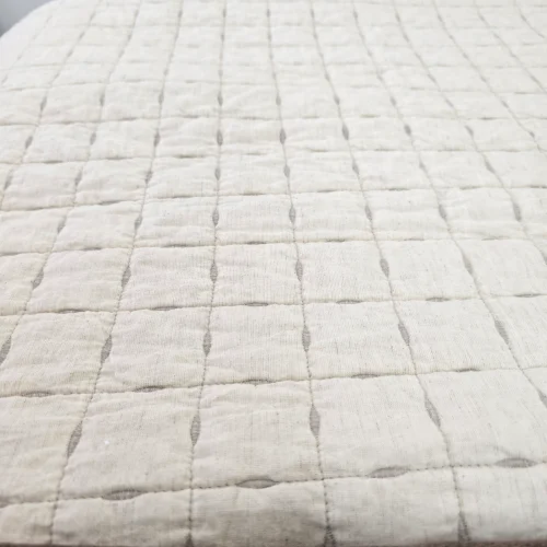 Linen cotton bed cover