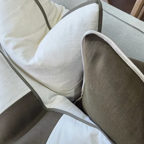 Linen lumbar pillow