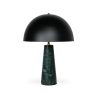 Mila Table Lamp – Green Marble – Black Shade